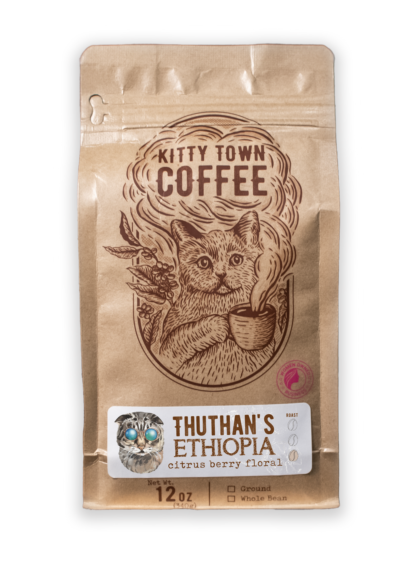Thuthan's Ethiopia Sidamo: Light Roast Natural Process - 12oz